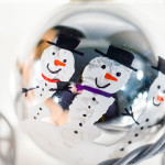 Handprint Snowmen Christmas Ornaments: A super cute quick Christmas craft for kids!