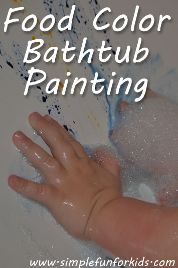Food Color Bathtub Painting