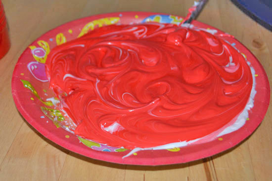 Messy painting with Shaving Cream Puffy Paint - so much fun!