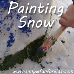 Painting snow to make winter more colorful!