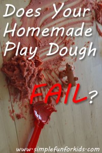 How I found out why my homemade play dough was too sticky, and what I did to fix it!