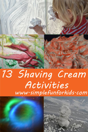 Do your kids love to play with shaving cream? Here are 13 fun shaving cream activities to try!