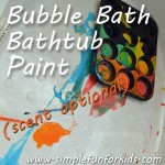 Make paint from bubble bath and paint the bathtub!