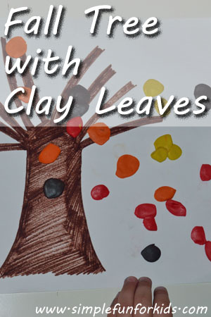 Simple Fun for Kids: Fall Tree with Clay Leaves