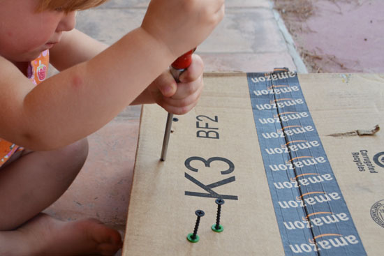 Simple Fun for Kids: Fine Motor Play with Screws and Anchors