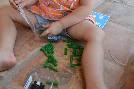 Simple Fun for Kids: Fine Motor Play with Screws and Anchors