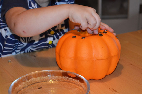 Simple Fun for Kids: Thumbtacked Pumpkins