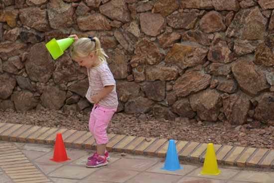 A super simple game to get your kid moving and reviewing colors.