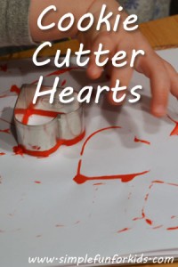 An easy technique for your toddler to make heart-shaped imprints!