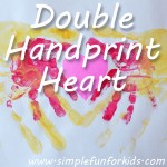 Make a super sweet Double Handprint Heart with your toddler for Valentine's day!