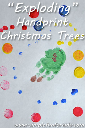 Exploding Handprint Christmas Trees