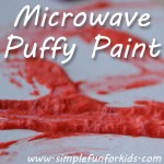 A very different kind of paint that puffs up in the microwave - must-try with your toddler!