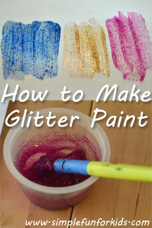 How to make beautiful glitter paint with three simple ingredients!