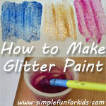 How to make beautiful glitter paint with three simple ingredients!