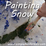 Painting snow to make winter more colorful!