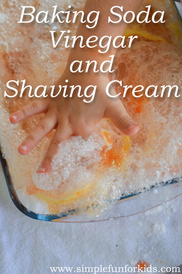 Baking Soda, Vinegar and Shaving Cream