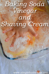 Science for Kids: Baking soda, vinegar and shaving cream - make even bigger, better bubbles that last for a long time!