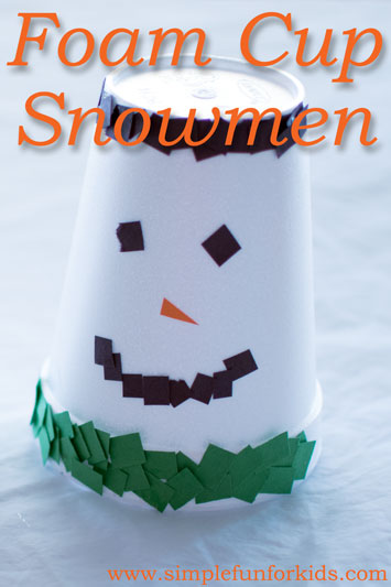 Foam Cup Snowmen