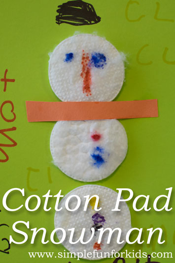 Cotton Pad Snowman