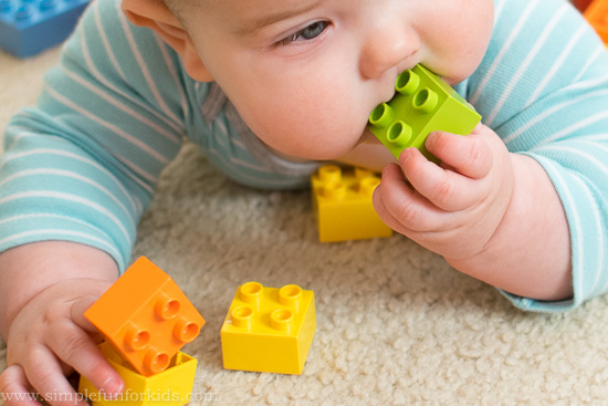 Sensory Baby Play with LEGO: LEGO is for babies, too!