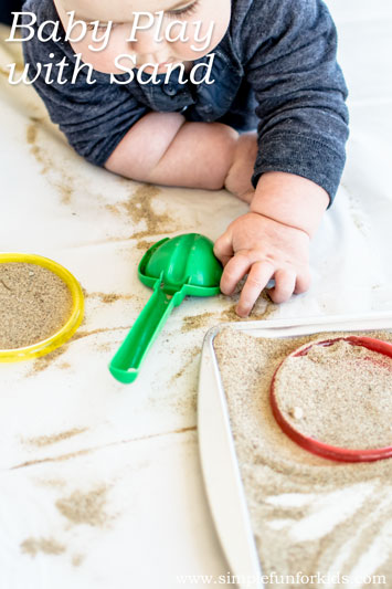 First Baby Play with Sand