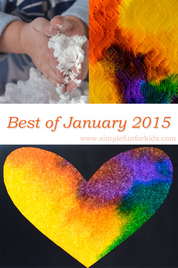 A look back at the best new posts of January 2015 on Simple Fun for Kids!