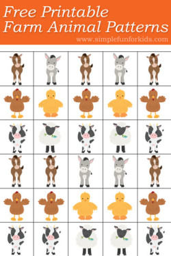 Free farm animal patterns printable with different ways to play and learn!