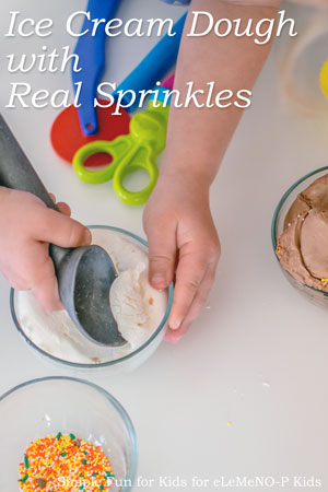 Sensory Activities for Kids: Ice Cream Dough with Real Sprinkles!
