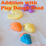 Sensory hands-on math for kids: Addition with Play Dough Food!