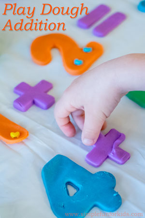 Simple Learning Activities for Kids: Play Dough Addition - math, sensory and fine motor all rolled into one!