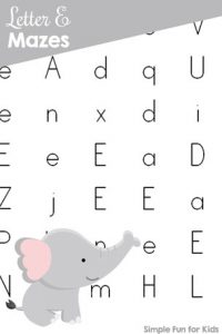Free Printables for Kids: Learning Letters with Letter E Mazes!