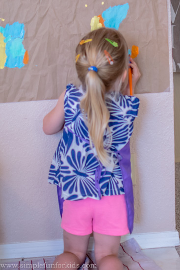 Quick and Simple Art Activities for Kids: Painting Butterflies on the Wall!