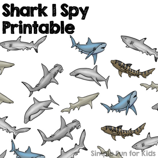 Celebrate shark week (or any week!) with this shark I spy printable!