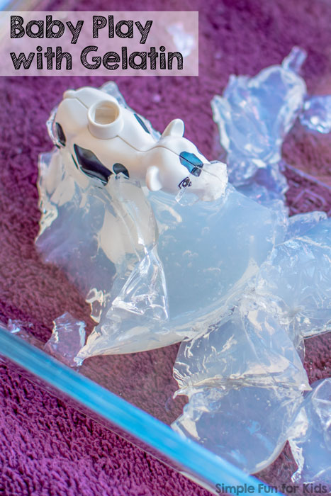 Simple Sensory Activities: Baby Play with Gelatin