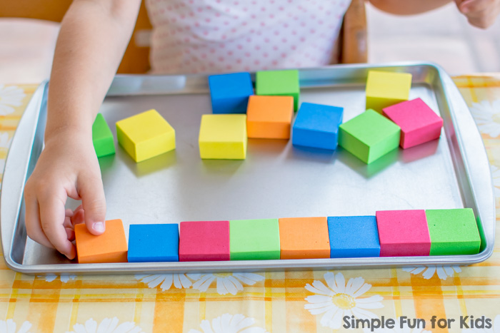 Simple Math Activities for Kids: Patterning with Counting Blocks
