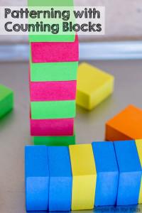 Simple Math Activities for Kids: Patterning with Counting Blocks
