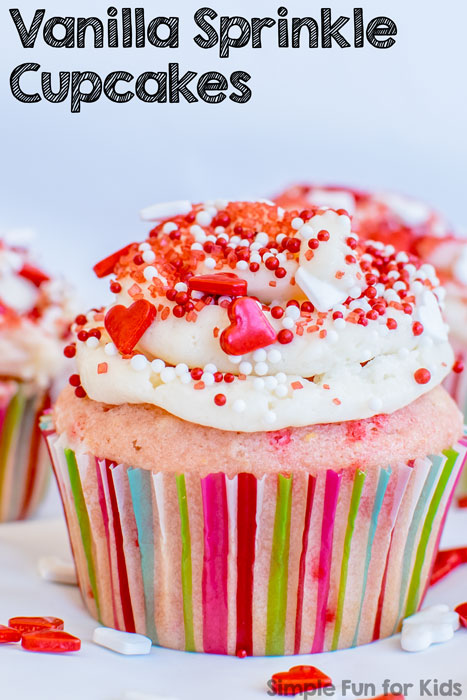 Baking with Kids: Vanilla sprinkle cupcakes are easy to make and DELICIOUS!