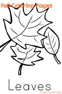 Fall Coloring Pages - Simple Fun for Kids