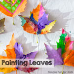 Art Projects for Kids: Painting Leaves - simple and oh so beautiful!