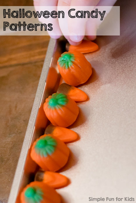 Grab some fun candy and make quick and simple Halloween candy patterns with your preschooler! You'll practice important math concepts, and you can eat your work when you're done - does it get any better?