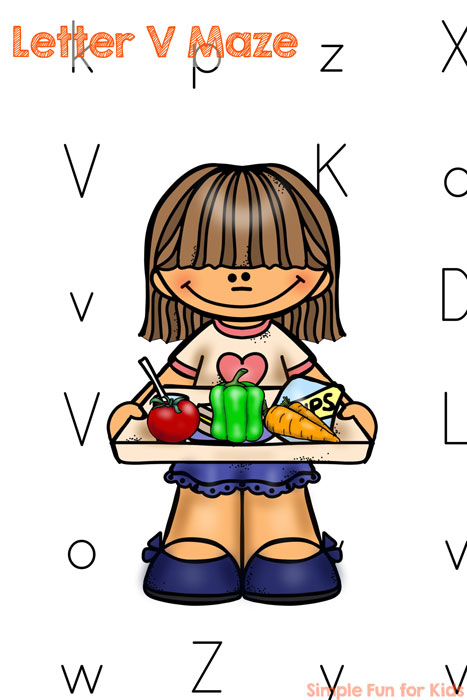 Is your toddler or preschooler learning letters? Make it more fun with this Letter V Maze!