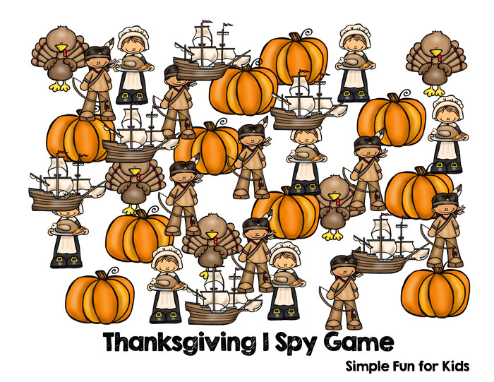 Practice visual discrimination, counting, 1:1 correspondence, and number recognition with this Thanksgiving I Spy Game printable for preschoolers and kindergartners!