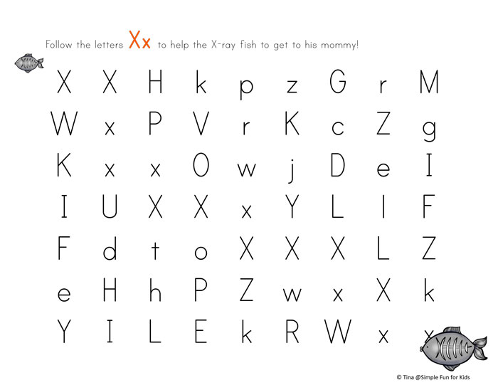Is your toddler or preschooler learning letters? Make it more fun with this cute Letter X Maze printable!