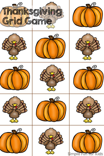 Thanksgiving Grid Game