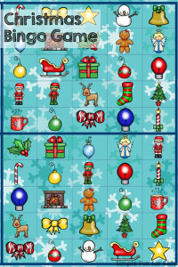 24 Days of Christmas Printables - Day 12: Play a Christmas bingo game with your kids! Rules can be adjusted according to their attention span, so even younger kids can have fun with it!