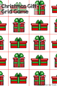 24 Days of Christmas Printables: Day 2 - play a simple Christmas gift grid game with a die, perfect for preschoolers!