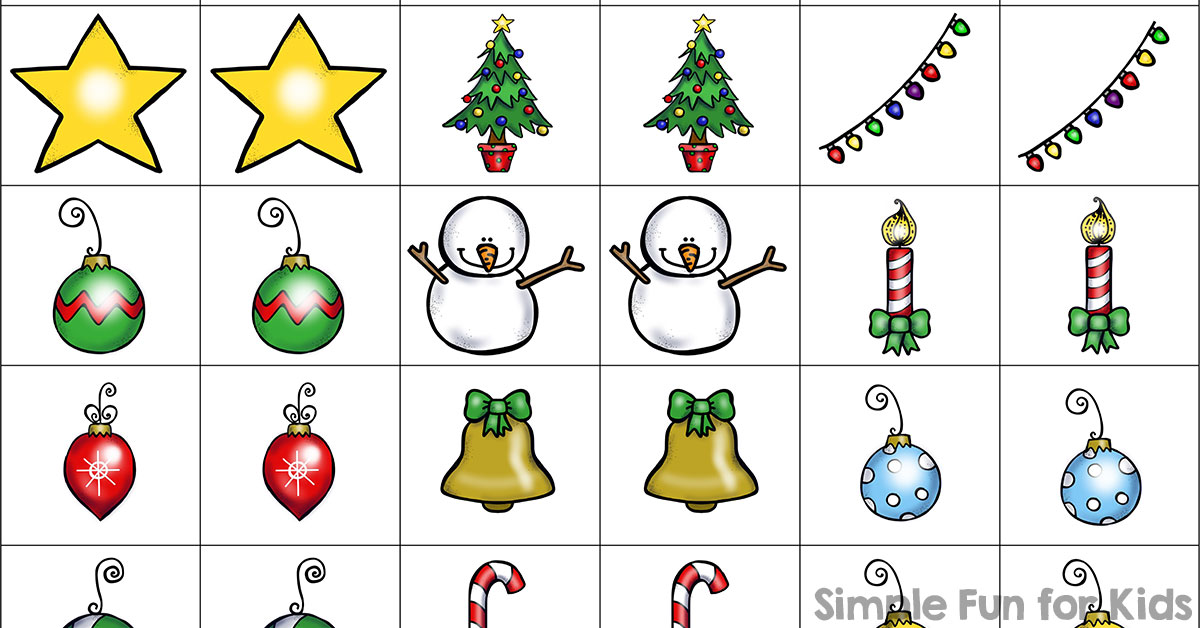 Christmas Countdown Day 14 Christmas Memory Game Simple Fun For Kids