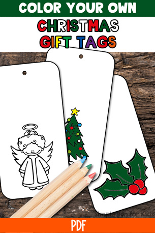 24 Days of Christmas Printables - Day 7: Personalize all gifts you give and color your own printable Christmas gift tags!