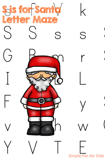 Christmas Countdown Day 16: S is for Santa Letter Maze