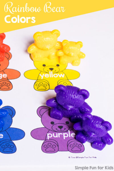 Rainbow Bear Colors Printable - Simple Fun for Kids